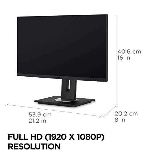 Image of ViewSonic VG2456 24 Inch 1080p Monitor, IPS Display with 60W USB-C for Smooth Home and Office Productivity, Full Ergonomic Adjustability, RJ45, HDMI, and DisplayPort Inputs