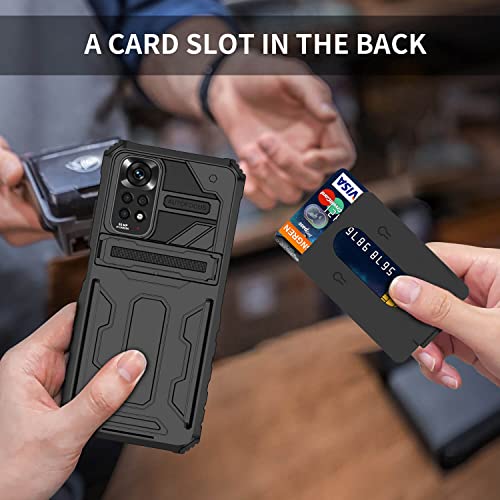 Capa Capinha Anti Impacto para Xiaomi Redmi Note 11/11S 4G com Card Slot Carcaça Carteira Antiqueda