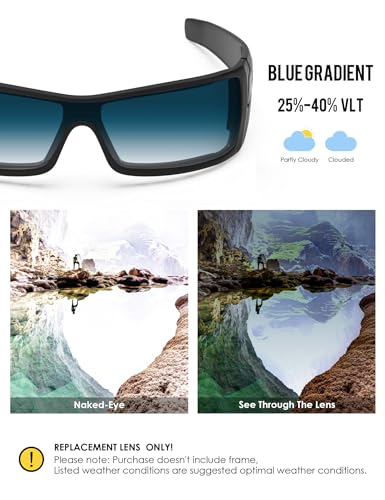 Image of BLAZERBUCK Anti-salt Polarized Replacement Lenses for Oakley Batwolf OO9101 Sunglass