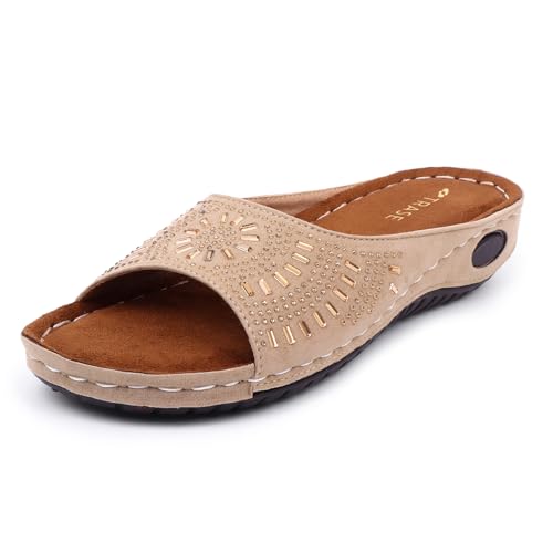 Image of TRASE Women Doctor Ortho Soft Fancy Slippers, Comfortable Sandals For Women, Lightweight Diabetic And Orthopedic Footwear, Ideal For Knee And Foot Pain Relief