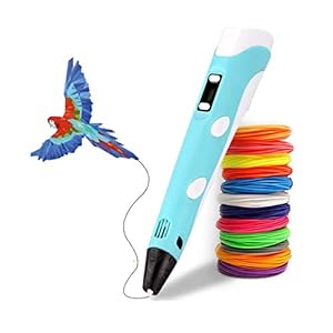 3D-printpen, 3D-doodlerpen met 12 kleuren PLA-gloeidraad (totaal 36 m), compatibel PLA en ABS, creatief speelgoed…