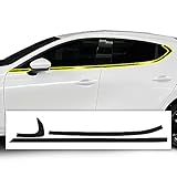 BOGAR TECH DESIGNS for Mazda 3 Hatchback 2019-2026 Side Window Chrome Delete – Precut Vinyl Trim Overlay, Gloss Black Blackout Appearance