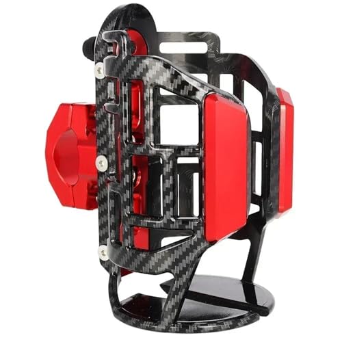 YFYFY Getränkehalter Für Aprilia 125 RS Tuareg 660 SR50 RSV 1000 R RSV1000R RSV4 Fabrik R APRC ABS SE Mojito 150 Motorrad Zubehör Tasse Halter(Red 3)