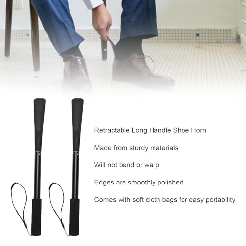 Cuerno para zapatos regulable con dos elevadores retráctiles 3