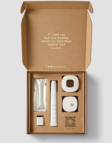 33,000 VIBRATIONS/MIN - The BURST brush sonic rechargeable toothbrush with smart timer (White)