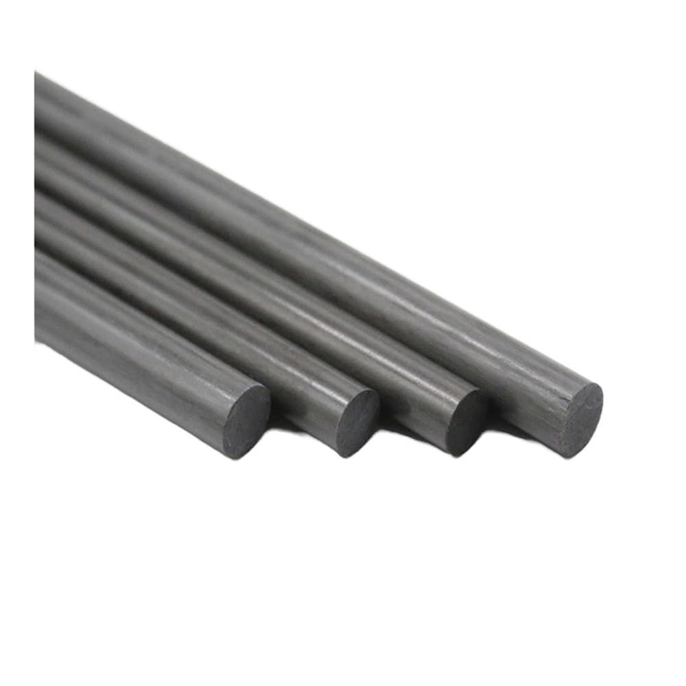Lot de 10 tiges rondes en fibre de carbone, tiges noires en fibre de carbone solide, longueur 1 m, for avions RC, tige mate(4.0x1000mm)