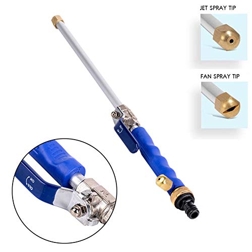 Hihey hogedruk-watersproeier, waterlans met uittrekbare veerslang, 2 x reinigingsmondstuk, spuitmonden, tuinslang… - Afbeelding 4