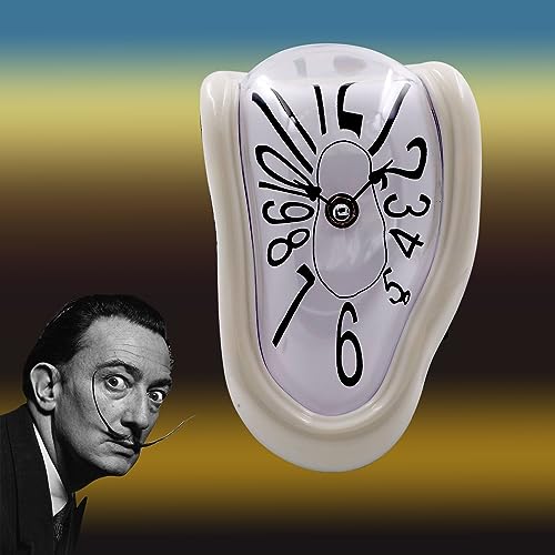 FAREVER Relógio de derretimento, relógio Salvador Dali relógio derretido para decoração de escritóri