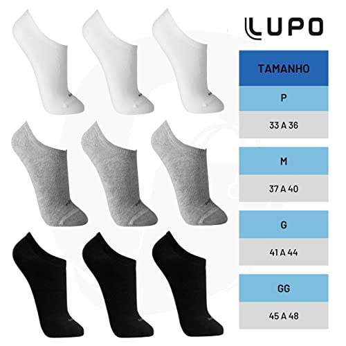 Kit Com 9 Pares De Meias Lupo Sport Soquete Invisível Original Ref. 3270