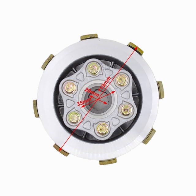 Embrayage 6 colonnes moto CG 150 200 250 disque de friction central robuste 35mm