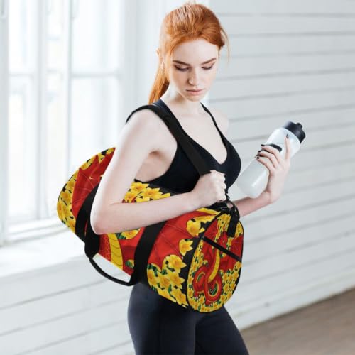 Bolsa de gimnasio ligera con bolsillo interior organizador 6
