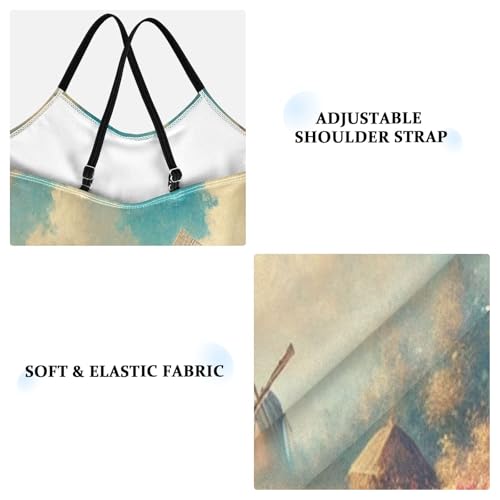 Flower Field Town Girls Swimsuit Bathing Suit Swimsuits One Piece Summer Beach Swimwear3