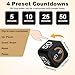 Rotating Visual Timer, Black Desk Productivity Timer Cube 5 10 25 50 Minutes Preset Mute Functions Gravity Sensor Countdown Timers Cube for Work Study Kitchen School