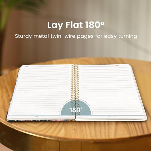 Image of Taja Spiral Lined Journal for Women, Pretty Hardcover Journal Notebook, A5 | Hardcover Design, 6 inch x 8 inch, 140 Pages, for Work, Note Taking & Journal Writing, Vivid Mushroom
