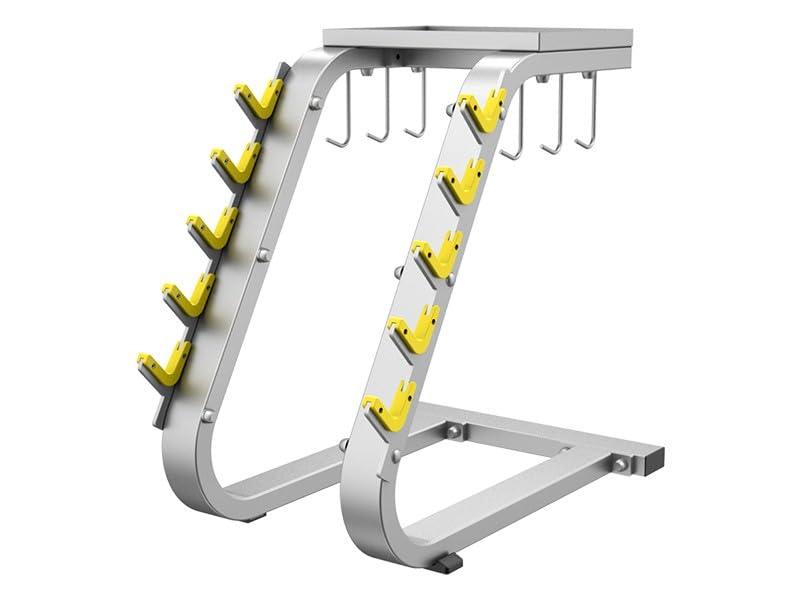 PowerMax Fitness CS-038 Barbell Rack, Heavy-Duty Storage Holder for Straight, Gym Family Fitness Weight Lifting Rack Squat Stand Press, Squad Machine Stand, Power rack, Barbell stand, Squat rack for home gym-image-14