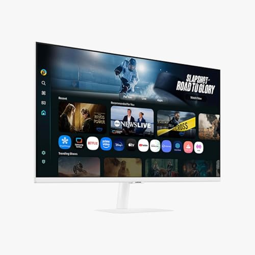 Ecran 32 Samsung Smart Monitor M70F 3840x2160 VA 16:9 4ms 300cdm² 3000:1 60Hz 2xHDMI USB C 3xUSB HPs Pied Orientable inclinable Pivot - vue 5