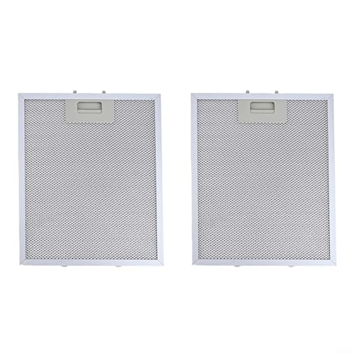 SageFurned 2 Stück Metall-Fettfilter für Rangemaster Dunstabzugshauben, 300 x 250 mm Aluminiumgeflecht, Abluftventilator, 5-lagiges, waschbares, silberfarbenes Lüftungsgitter