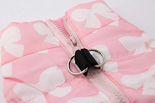 DroolingDog Gepolsterte Hundejacke, Hundekleidung, kaltes Wetter, gesteppte Bomberjacken für kleine Hunde, Mädchen, groß, rosa