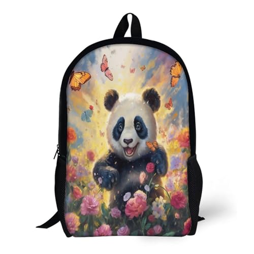 Sac à dos Panda 3D grand format 43 cm pour l'école primaire