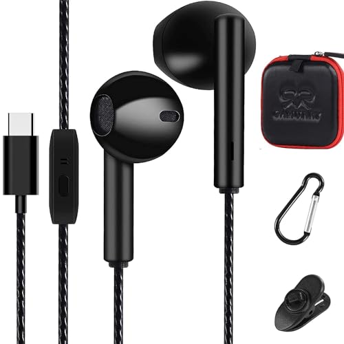 Écouteurs Intra-Auriculaires Filaires,USB Type C Ecouteurs Haute Qualité Audio avec Micro,pour Samsung A54/A53/S23/S22/S21/S20/S20FE,Huawei P40/P30,Xiaomi...