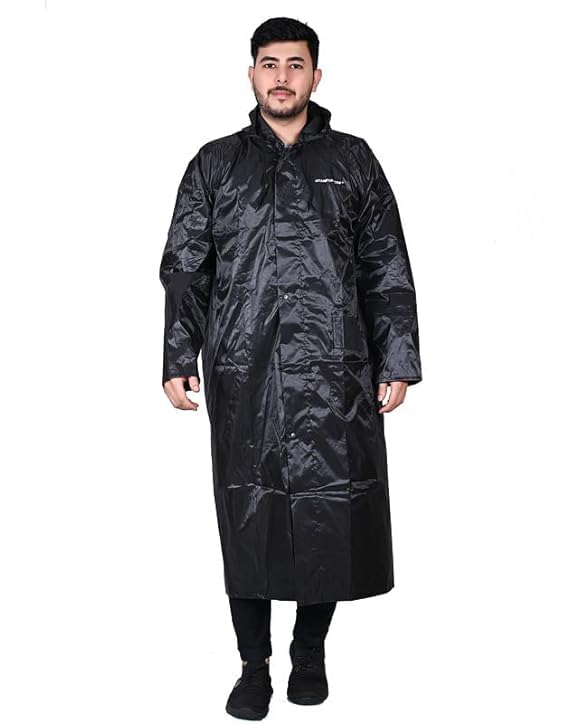 brats n beauty Men/Women Unisex Waterproof Long/Full Raincoat with Adjustable Hood-picture-12