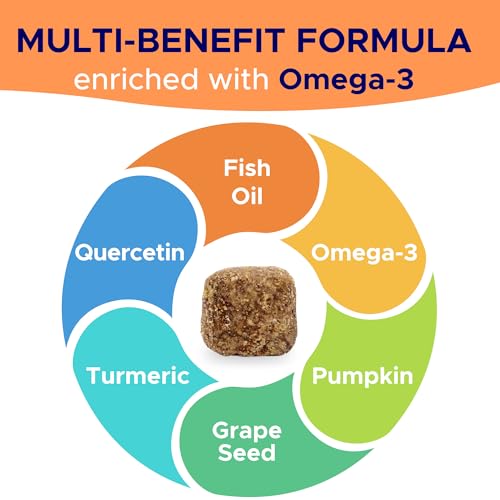 Dog-Allergy-Relief-Chews–Anti-Itch-Skin-Coat-Supplement-No-Fillers-Just-Flavor-Dry-Itchy-Skin-Relief-Treatment-wOmega-3-Fish-Oil-ItchingPaw-Licking-Hot-Spots-Made-in-USA-180Ct Dog Allergy Relief Chews–Anti Itch Skin Coat Supplement No Fillers Just Flavor Dry Itchy Skin Relief Treatment wOmega 3 Fish Oil ItchingPaw Licking Hot Spots Made in USA 180Ct