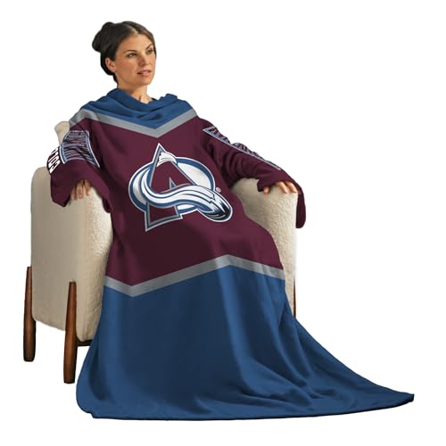 Snuggie Colorado Avalanche The Original Wearable Blanket with Sleeves | Super Soft Fleece | As Seen on TV | Officially Licensed NHL Gear
