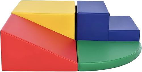 Miniatura 4 de Juego de espuma para escalar y gatear para niños pequeños, juego de juguetes de escalada de espuma suave y segura con escalera, bloque, rampa y