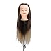 Training Head Mannequin Head, Long Hair Styling Practice Head, Life Like Scalp for Ironing Braiding Dyeing, High Temperature Fiber Material with Soft Smooth Hair, for Beauty Teache