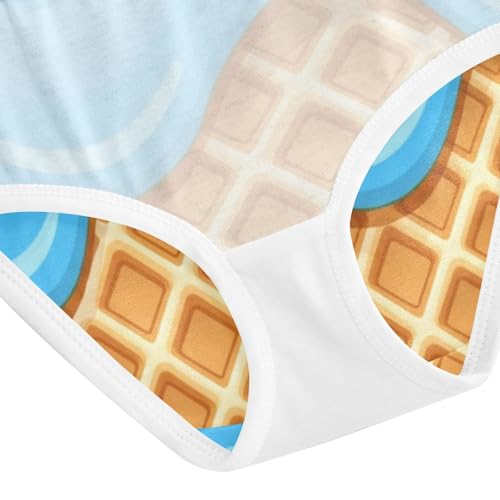 Toddler Underwear Floral 2t Cotton Little Girl Panties Durable Briefs Girls Undies Waffle Splash Blue 5