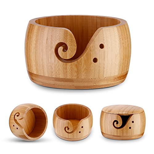 ALLOMN Holzstrickschale, Strickschalenhalter...