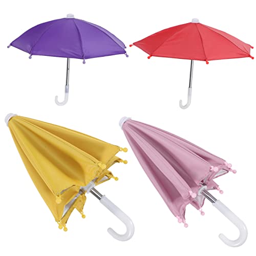 WESIEVYA 4 Paraguas Universales para Teléfono De Ciclismo, Miniparaguas para Motocicleta, Portátil, Decorativos, para Ciclismo, Pequeños