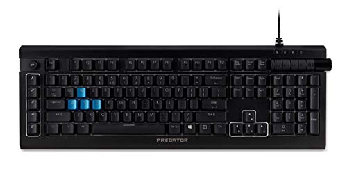 Image of (Refurbished) Acer PKB810 Predator Aethon 500 RGB Mechanical Kailh Blue Switch Gaming Keyboard with Anti-Ghosting, All-Key Rollover, (Black)