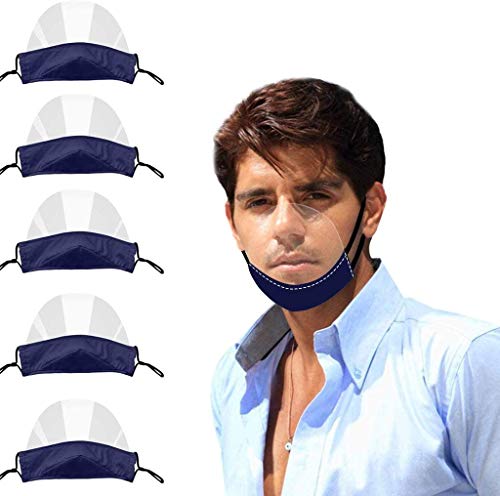 Preisvergleich Produktbild Bingrong 5 x Gesichtsvisier aus Kunststoff Schutzvisier Safety Gesichtsschutzschild Visier Gesichtsschutz Plexiglas Transparent Schutzvisier Mundschutz Plastik Gesichtsschutzschirm Face Shield