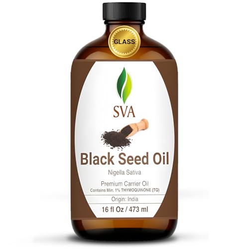 SVA Black Seed Oil - 16 Fl Oz – 100% Natural Cold Pressed Black S...