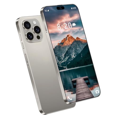 Smartphone 5G para I16 Pro MAX, Pantalla HD de 7.3 Pulgadas, desbloqueo Facial, batería de 8000 mAh, Conector Tipo C, versión Global Original, portátil y económico,Grey-1TB