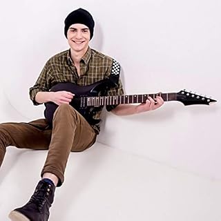N/C Sangle de guitare, bandoulière de guitare en damier avec extrémité en cuir véritable avec corde à cravate (Capo de… - Les Beatles, Paul McCartney, John Lennon, RIngo Starr, George Harrison N/C Sangle de guitare, bandoulière de guitare en damier avec extrémité en cuir véritable avec corde à cravate (Capo de… – Image 6