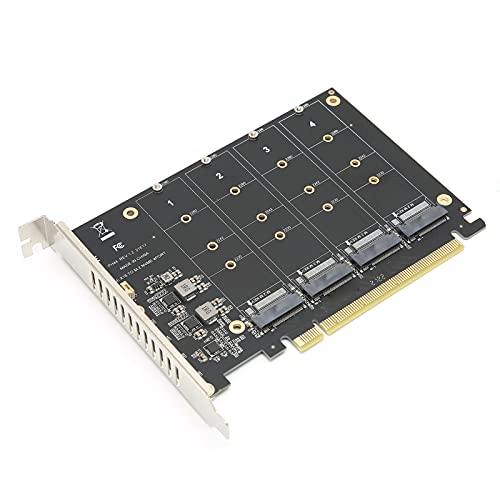 M.2 PCIe Adapter, 4 Port M.2 NVMe SSD to PCIE X16 M Key Hard Drive Converter Reader Expansion Card by Goshyda - Image 6