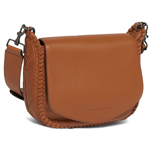 Image of Aimee Kestenberg All For Love Saddle Crossbody Bag for Women - Leather Crossbody Purse - Adjustable & Removable Strap