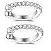 Izpack Small Hoop Cubic Zirconia Huggie Clip On Earrings Ear Cuffs for Non Pierced Ears Women Girls No Piercing Cartilage CZ Hoops One Pair