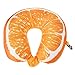JNML Coton U Oreiller en Forme Voyage Fruits Nanoparticules Oreiller De Cou Pastèque Citron Oreillers De Voiture Coussin Doux Textile De Maison, Orange