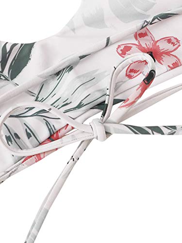 SweatyRocks Women's Sexy Bathing Suit Floral Print Cross Back Bikini Set Swimsuits4