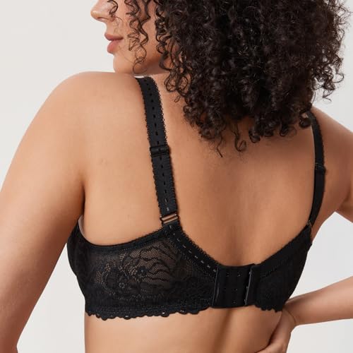 Delimira Women's Plus Size Minimizer Underwire Bra B-K Cups