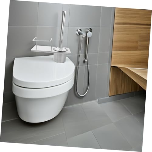 Brosse WC et étagère intégrée acier pour optimiser les petits WC - 8