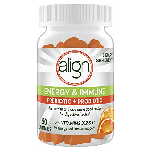 Align Energy and Immune Support Prebiotics and Probiotics Supplement for Digestive Health, 50