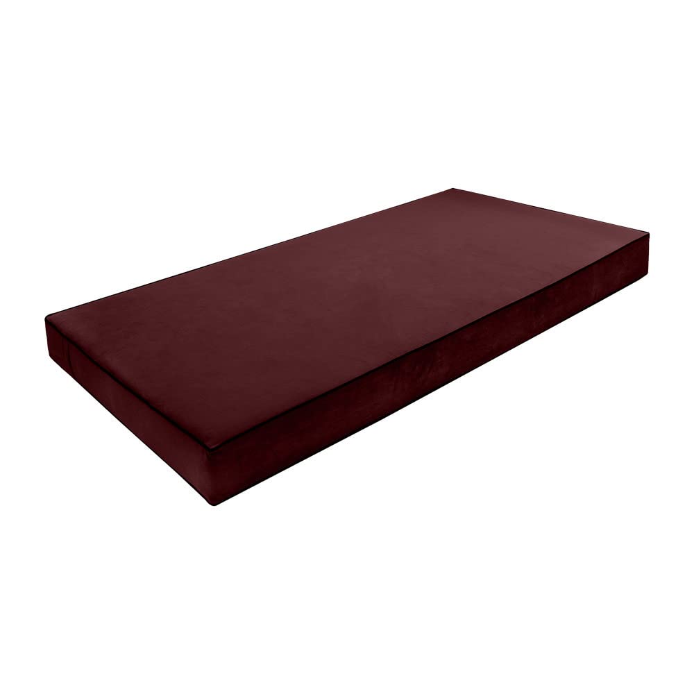Cover ONLY Twin-XL Contrast Pipe Velvet Indoor Daybed Mattress 80