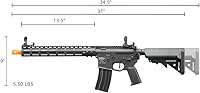 Vista 5 de Lancer Tactical Gen 2 Proline M4 Full Metal 9''/14'' Airsoft Rifle with Crane Stock (ETU & Mosfet Included)