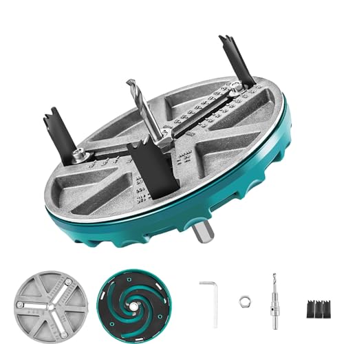 TOOSOAR Sierra de Corona Ajustable,Diámetro Ajustable 45-130 mm,para Madera Maciza, Cartón yeso, Paneles Compuestos de Aluminio, Paneles de Plástico