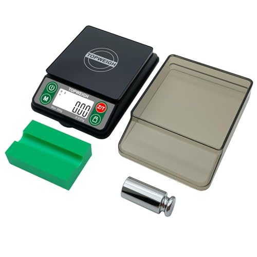 TOPWEIGH Arrow Scale with Arrow Holder Arrow Grain Scale Easy to Read 3086 Grains x 0.1gn 200 Grams by 0.01g Large Backlight Display 6 Weighing Units Included Calibration Weight Batteries