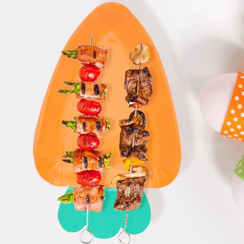 Platos de papel desechables con forma de zanahoria GALPADA para pastel y postres 7